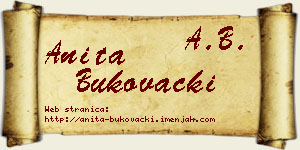 Anita Bukovački vizit kartica